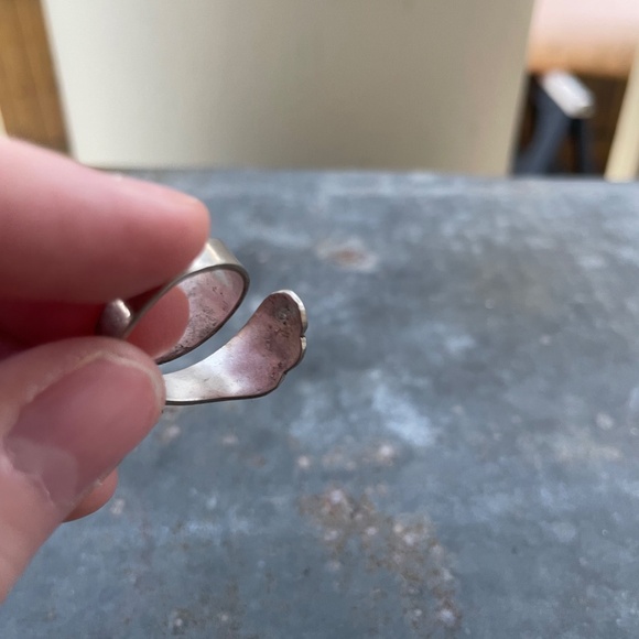 Vintage Mexico signed 925 Sterling Silver Wrap Ring Size 7 - Picture 4 of 5
